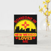 Someone In New Mexico Loves Me Love New Mexico  Kaart (Gele Bloem)