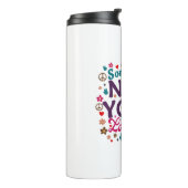 Someone in New York Loves Me Retro Funny Design Thermosbeker (Gedraaid links)