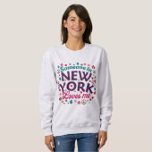 Someone in New York Loves Me Retro Funny Design Trui (Voorkant volledig)