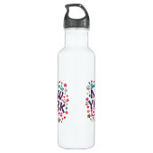 Someone in New York Loves Me Retro Funny Design Waterfles (Achterkant)