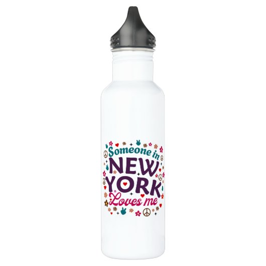 Someone in New York Loves Me Retro Funny Design Waterfles (Links)
