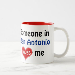 Someone in San Antonio loves me Tweekleurige Koffiemok