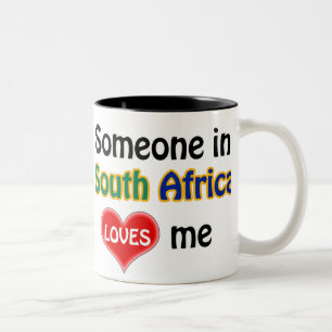 Someone in South Africa loves me Tweekleurige Koffiemok