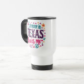Someone in Texas Love Me - Retro Texas Hippie Art Reisbeker (Voorkant links)