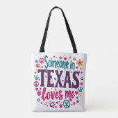Someone in Texas Love Me - Retro Texas Hippie Art Tote Bag (Achterkant)