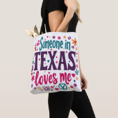 Someone in Texas Love Me - Retro Texas Hippie Art Tote Bag (Dichtbij)