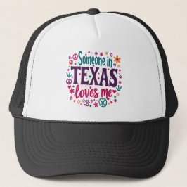 Someone in Texas Love Me - Retro Texas Hippie Art Trucker Pet
