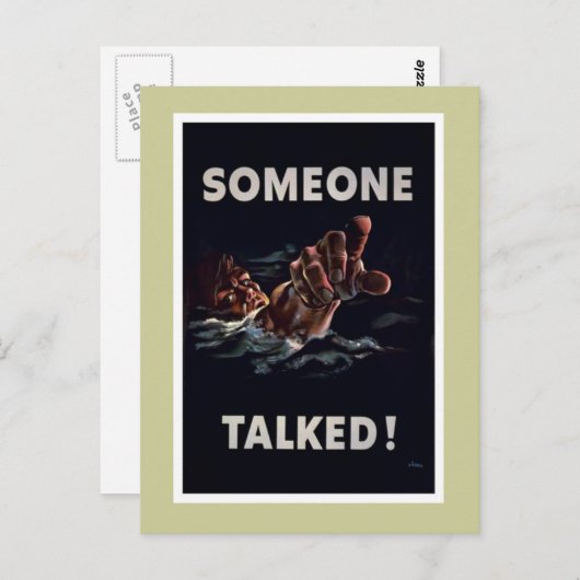 Someone Talked - WW2 Briefkaart (Voorkant / Achterkant)