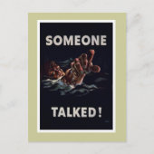 Someone Talked - WW2 Briefkaart (Voorkant)