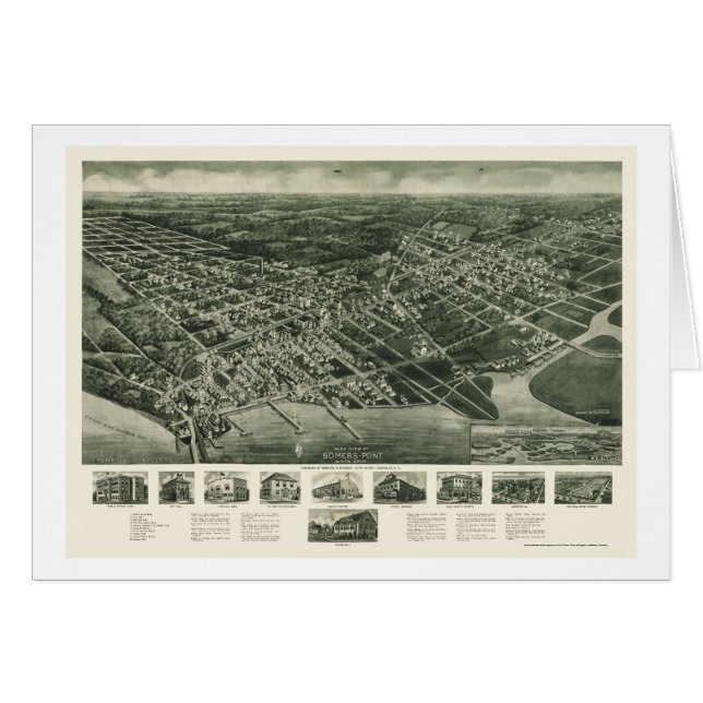Somers-Point, NJ Panoramic Map - 1925 (Voorkant Horizontaal)