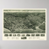 Somers-Point, NJ Panoramic Map - 1925 Poster (Voorkant)