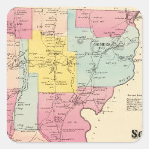 Somers, Town Vierkante Sticker