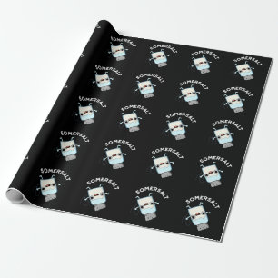 Somersalt Funny Somersault Salt Pun Dark BG Cadeaupapier