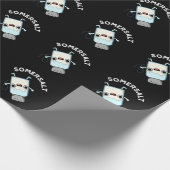 Somersalt Funny Somersault Salt Pun Dark BG Cadeaupapier (Hoek)