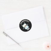 Somersalt Funny Somersault Salt Pun Dark BG Ronde Sticker (Envelop)