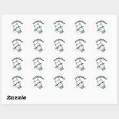 Somersalt Grappig Somersault Zoutwoordje Ronde Sticker (Vel)