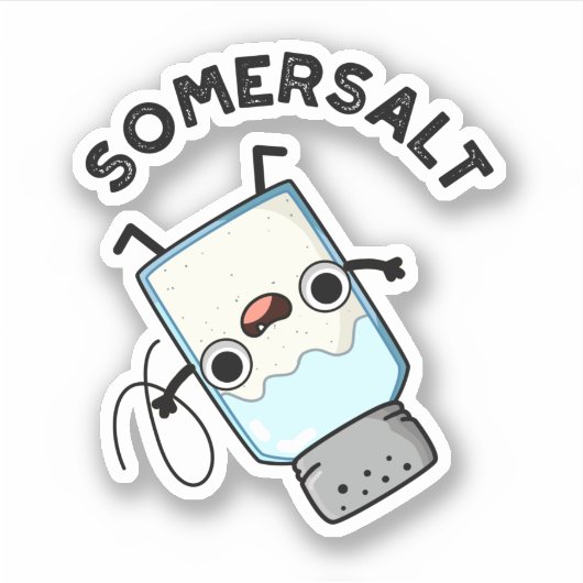 Somersalt Grappig Somersault Zoutwoordje Sticker (Voorkant)