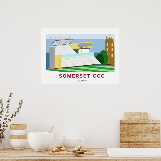 Somerset County Cricket Designer Poster (Keuken)