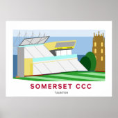 Somerset County Cricket Designer Poster (Voorkant)