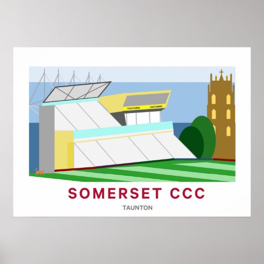 Somerset County Cricket Designer Poster (Voorkant)