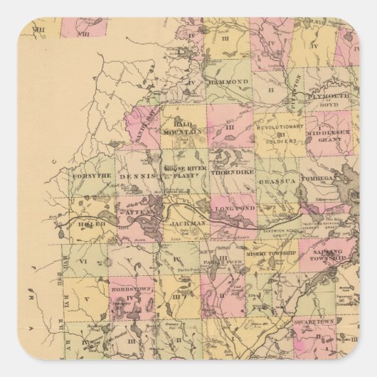 Somerset County Vierkante Sticker (Voorkant)