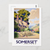 Somerset England vintage Briefkaart (Voorkant / Achterkant)
