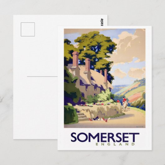 Somerset England vintage Briefkaart (Voorkant / Achterkant)