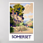 Somerset England vintage Poster (Voorkant)