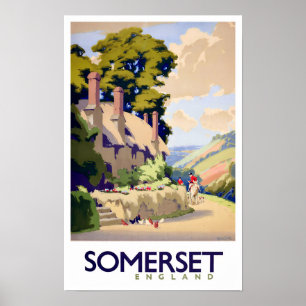 Somerset England vintage Poster