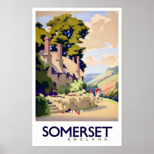 Somerset England vintage Poster (Voorkant)