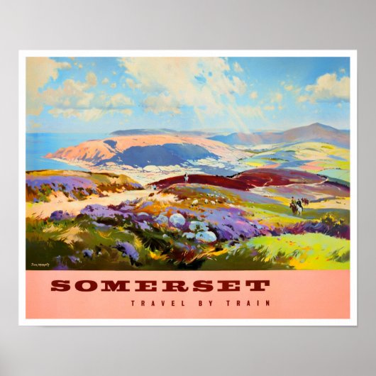 Somerset England vintage travel Poster (Voorkant)