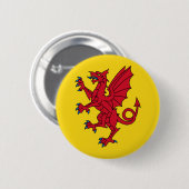 Somerset Flag England dragon symbol Ronde Button 5,7 Cm (Voorkant /achterkant)