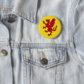 Somerset Flag England dragon symbol Ronde Button 5,7 Cm (In situ)