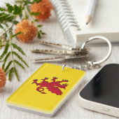 Somerset Flag England dragon symbol Sleutelhanger (Voorkant Rechts)