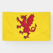 Somerset Flag England dragon symbol Spandoek (Horizontaal)