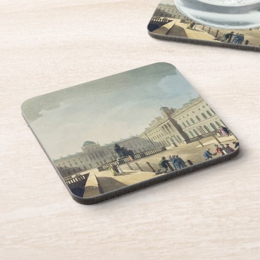 Somerset House, Strand, van 'Ackermann's Microcos Drankjes Onderzetter (Linkerzijde)