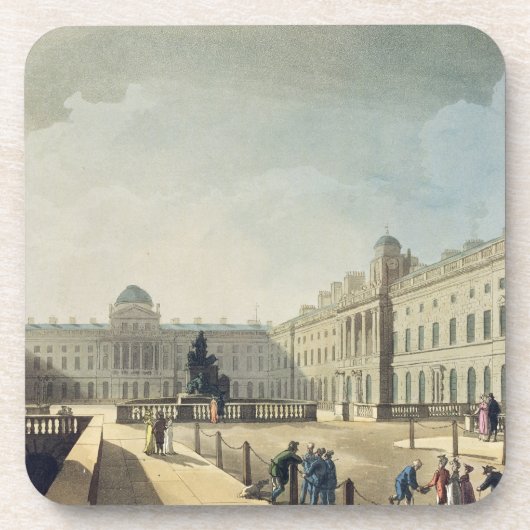 Somerset House, Strand, van 'Ackermann's Microcos Drankjes Onderzetter (Voorkant)