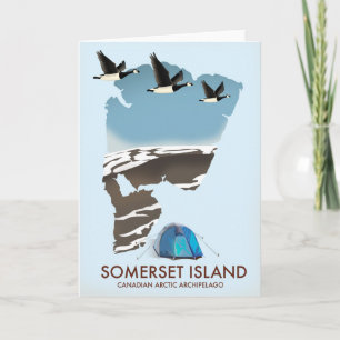 Somerset Island, -stijlkaart van Canada Feestdagen Kaart
