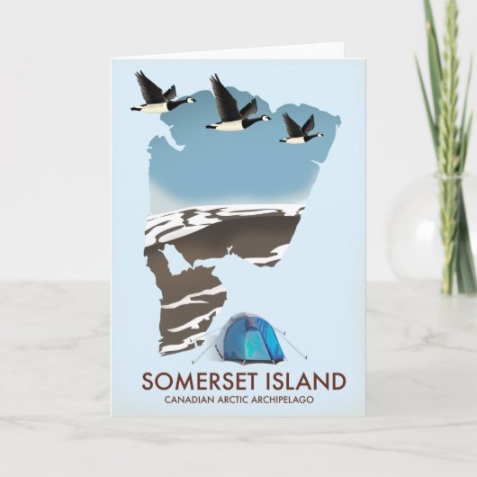 Somerset Island, -stijlkaart van Canada Feestdagen Kaart (Voorkant)