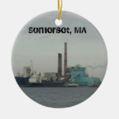 Somerset, MA Keramisch Ornament (Voorkant)