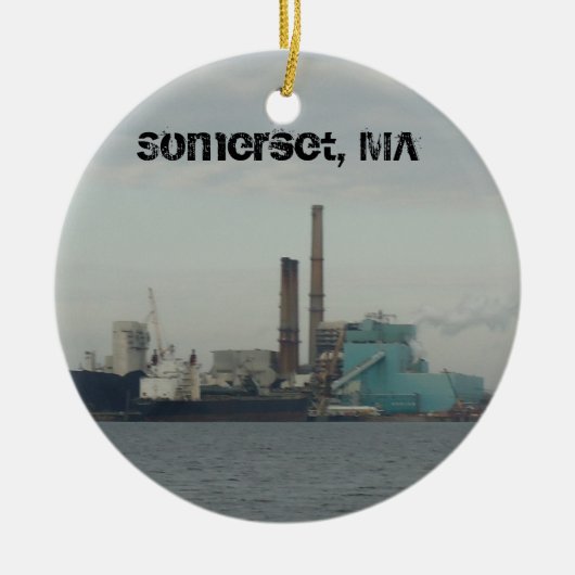 Somerset, MA Keramisch Ornament (Voorkant)