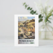 Somerset per trein adverteren poster Verenigd Kon Briefkaart (Staand voorkant)