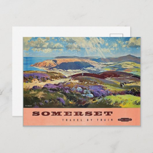 Somerset per trein reisposter briefkaart (Voorkant / Achterkant)