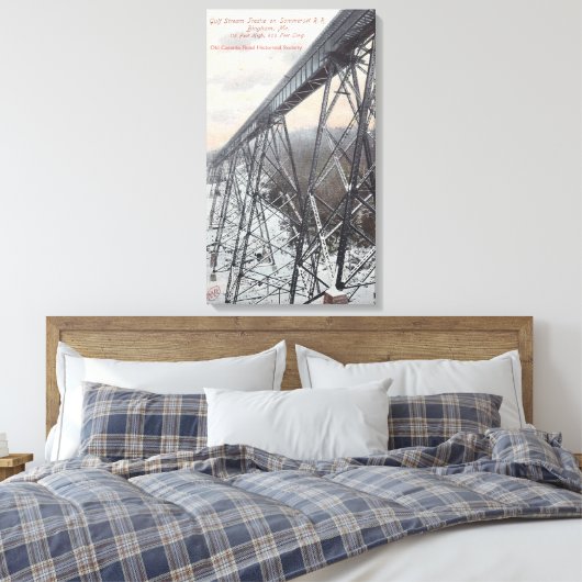 Somerset Railroad Trestle Canvas Afdruk (Insitu (Slaapkamer))