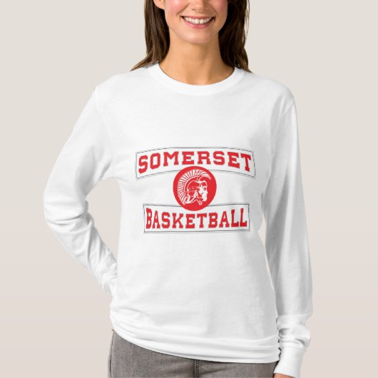 Somerset Spartan Basketball Long-sleeve vrouwen T-shirt (Voorkant)