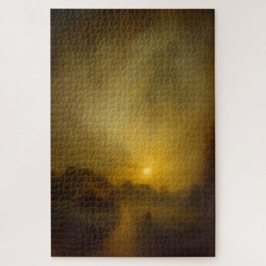 Somerset Zonsondergang Pad Turner Stijl Legpuzzel (Verticaal)