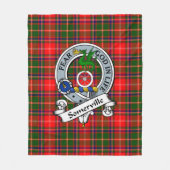 Somerville Clan Badge Tartan Pset Fleece Deken (Voorkant)