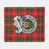 Somerville Clan Badge Tartan Pset Fleece Deken (Voorkant (Horizontaal))