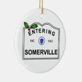 Somerville MA Keramisch Ornament (Rechts)
