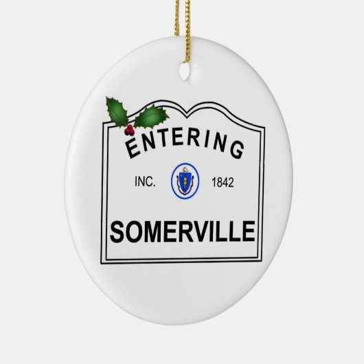 Somerville MA Keramisch Ornament (Rechts)